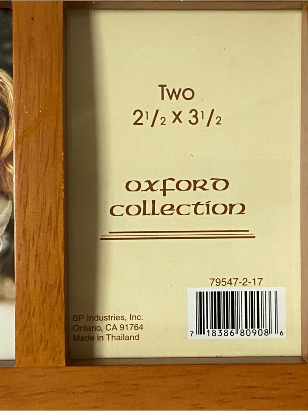 Double Frame Wood Vintage Rounded Corners Two 2.5 X 3.5” Photos Picture